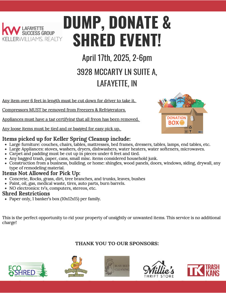 Dump, Donate, and Shred Event